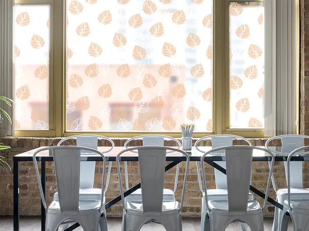 Autocolant sablare frunze aurii z4