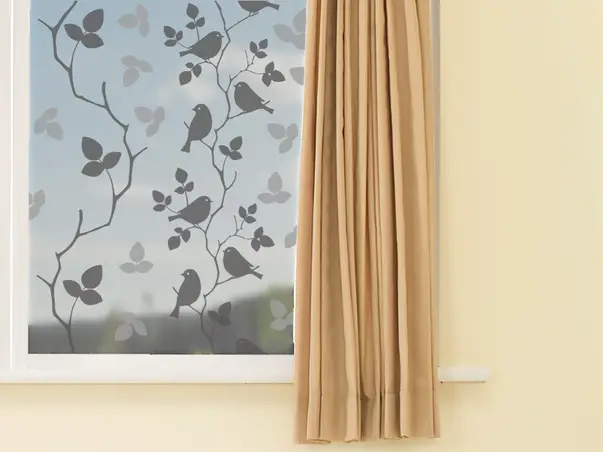 Autocolant sablare geam model pasari crengi 802uv