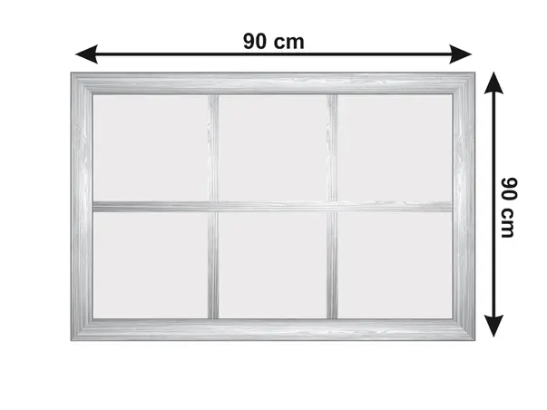 Autocolant sablare geam rama lemn alb prezentare 1