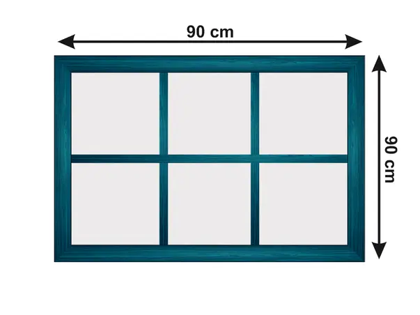 Autocolant sablare geam rama lemn albastru prezentare 1