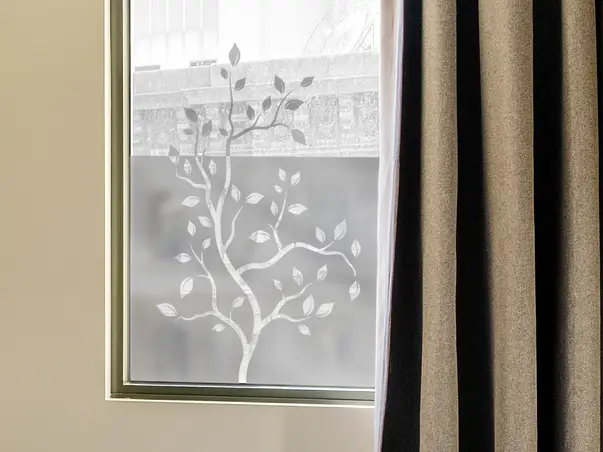 Autocolant sablare model decupat cu crengute x2