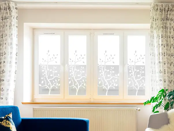 Autocolant sablare model decupat cu crengute x3