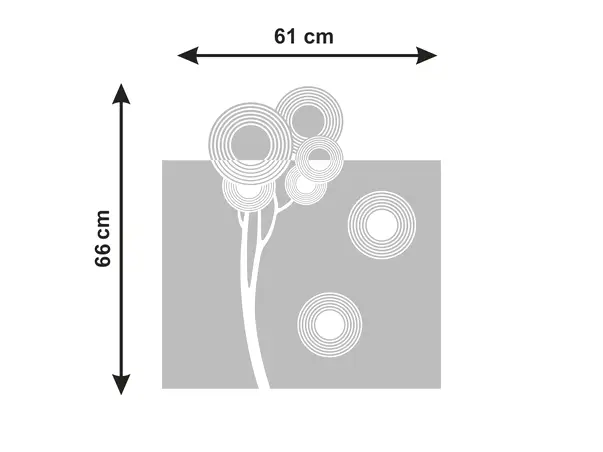 Autocolant sablare model decupat cu flori cerculete x4
