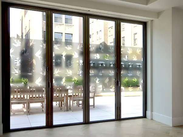 Autocolant sablare model pasari decupat x3