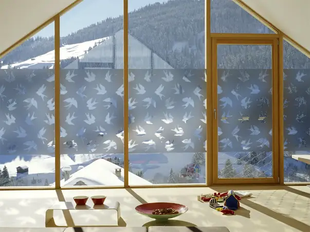 Autocolant sablare model pasari decupat x4