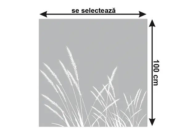 Autocolant sablat decupat stuf alb l2 22150