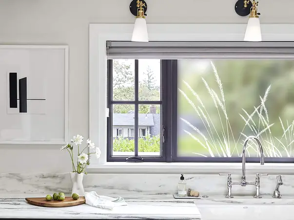 Autocolant sablat decupat stuf alb l2