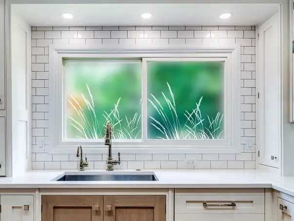 Autocolant sablat decupat stuf alb l3