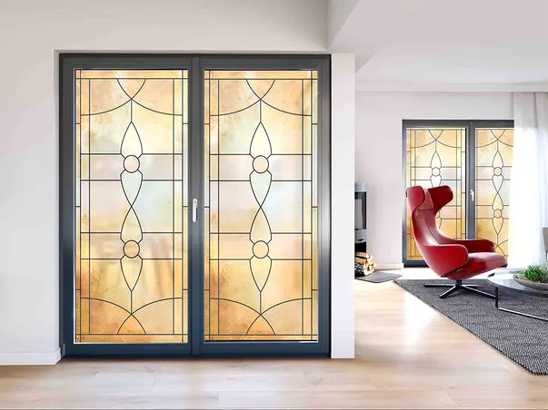 Autocolant sablat model mozaic auriu v2