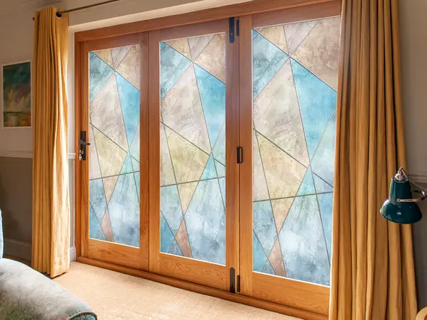 Autocolant sablat model mozaic cu umbre 1