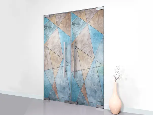 Autocolant sablat model mozaic cu umbre 3