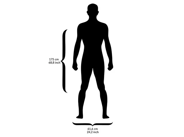 Autocolant tabla de scris model corp uman x4