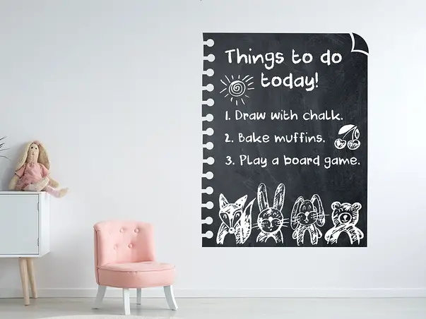 Autocolant tabla de scris model notite x2