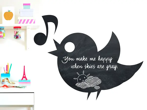 Autocolant tabla de scris model pasare x1