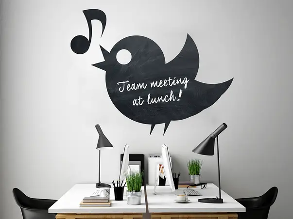 Autocolant tabla de scris model pasare x2