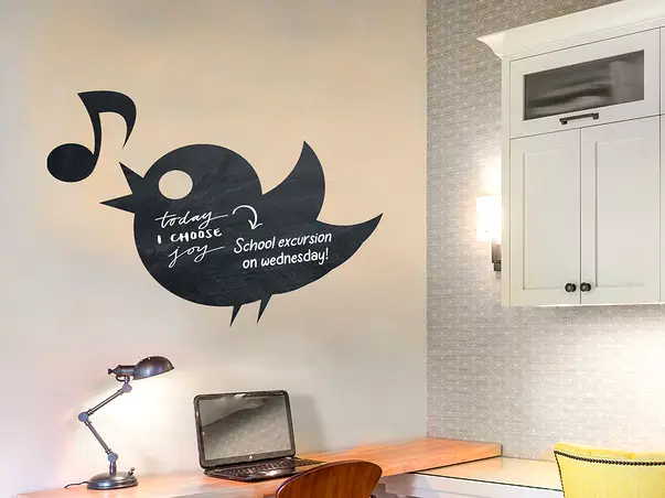 Autocolant tabla de scris model pasare x3