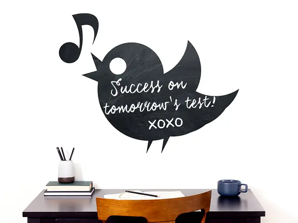 Autocolant tabla de scris model pasare x4