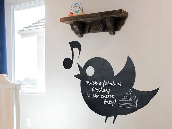 Autocolant tabla de scris model pasare x5