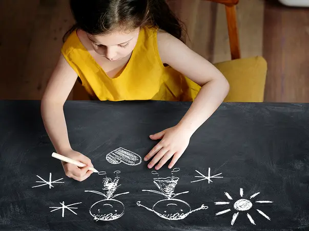 Autocolant tabla de scris pentru copii x2