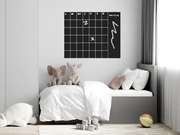 Autocolant tabla pentru scris desenat model organizator notite 1