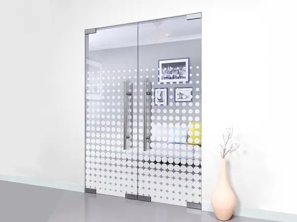 Autocolant transparent cu buline albe model uv 221 1