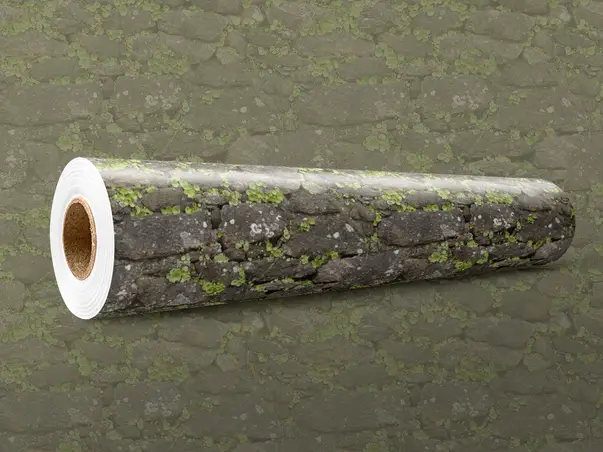 Autocolant zid din piatra cu plante 4