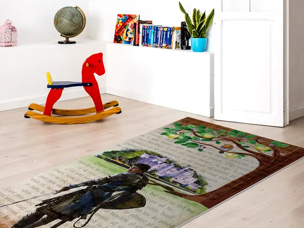 Covor antiderapant din pvc model Praslea cel voinic linoleum folina 1