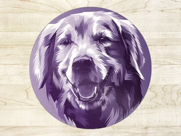 Covor antiderapant pentru animale de companie model catel mov