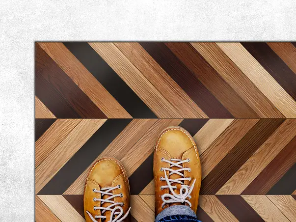 Covor din vinil antiderapant model textura lem Barreiro rola de 80x160cm 2