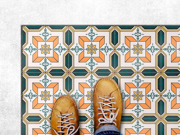 Covor din vinil antiderapant pentru bucatarie model Faro rola de 160x80 cm 1