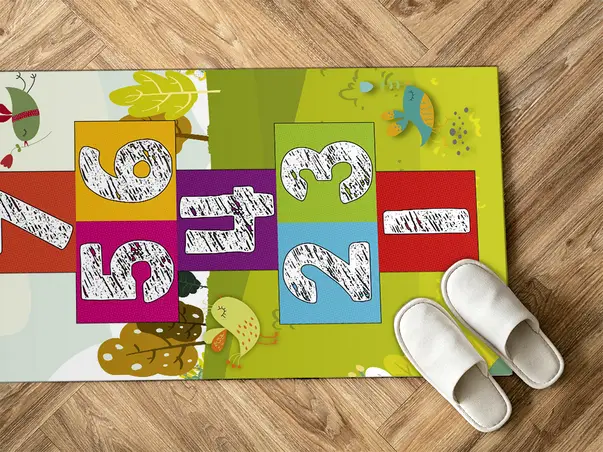 Covor din vinil antiderapant pentru camera copii model sotron in rola de 80x200cm 1