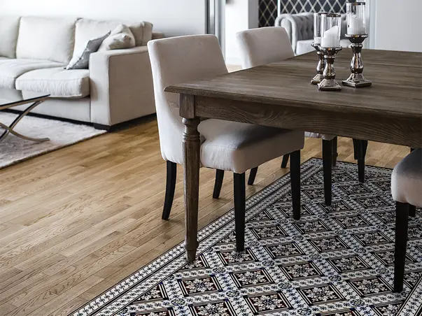 Covor din vinil model floral multicolor 2