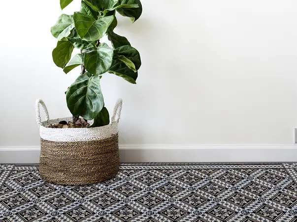 Covor din vinil model floral multicolor 4