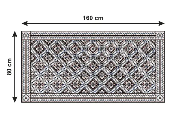 Covor din vinil model floral multicolor 5