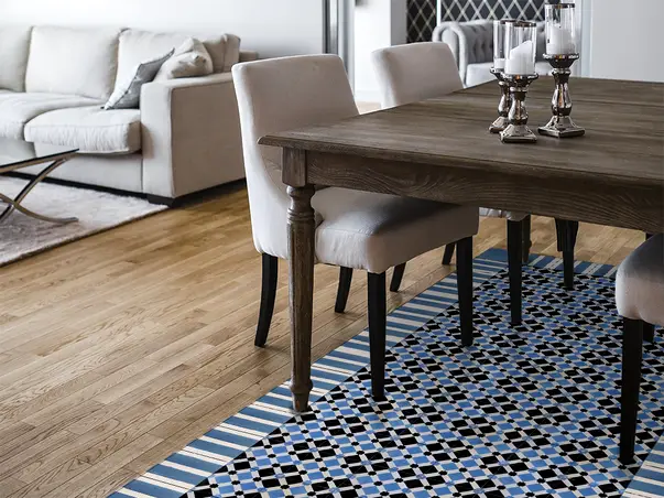 Covor din vinil model geometric multicolor 2