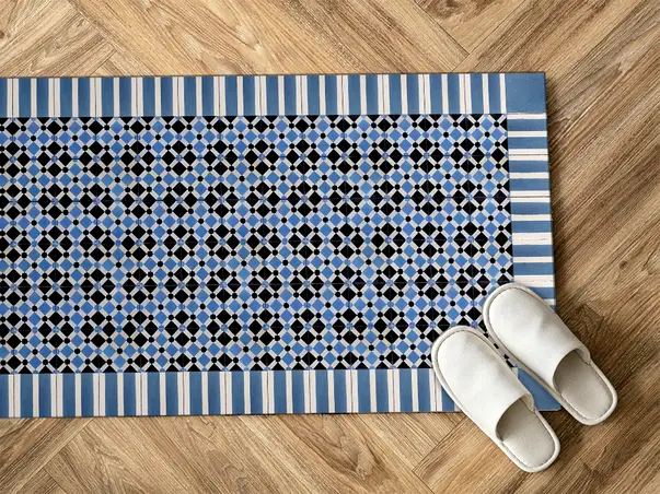 Covor din vinil model geometric multicolor 3