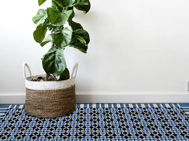 Covor din vinil model geometric multicolor 4