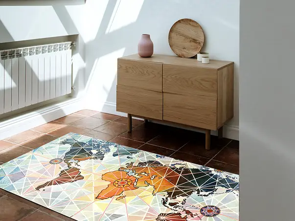 Covor din vinil model harta y1