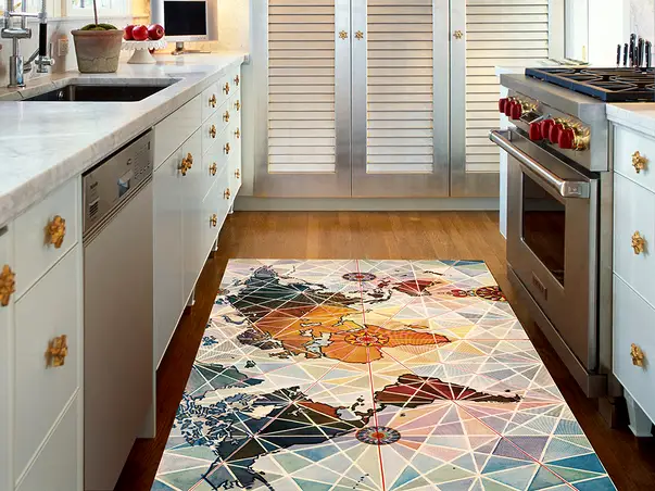 Covor din vinil model harta y2