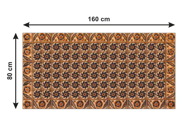 Covor din vinil model piatra maro spirala 5