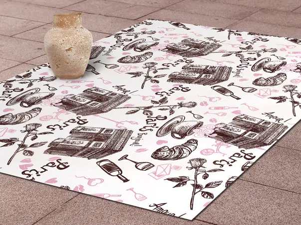 Covor din vinil pentru bucatarie Paris 7 2900