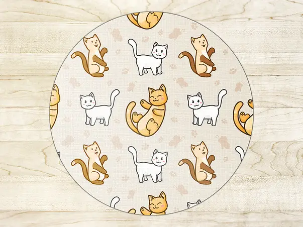 Covor vinil model pisici bej kl1