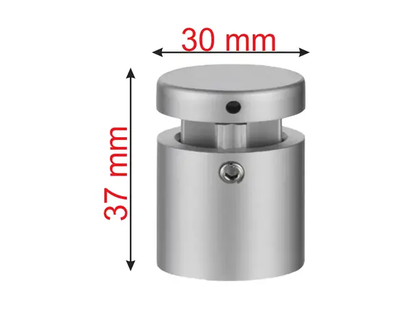 Distantiere semnalistica 30x37mm argintiu mat 2