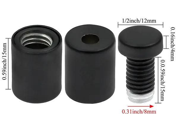 Distantiere signalistica negru mat dimensiune 12mmx20mm 4