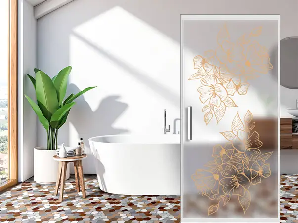 Folie cabina dus model floral fgf220 3