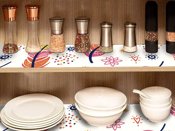 Folie de protectie din PVC antiderapant cu grosime 1,5mm impermeabil 50x155cm model 7 s3