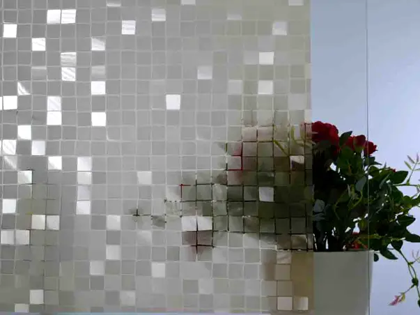 Folie electrostatica mozaic auriu