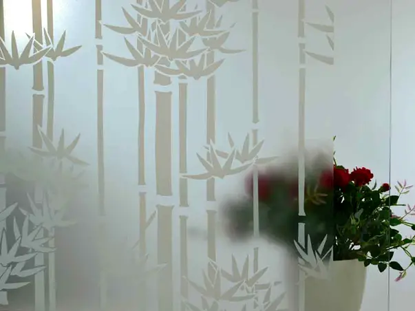 Folie geam autoadeziva Bambus alb