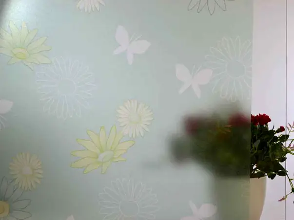 Folie geam autoadeziva green flower