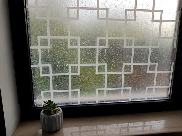 Folie geam autoadeziva imprimeu patrate albe